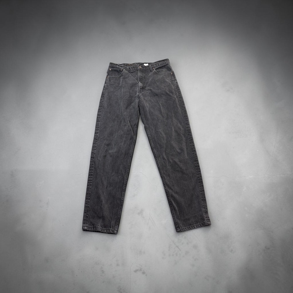 Vintage Levis 550 Mens 36x32 Black Denim Relax Tapered Jeans Red Tab Made In USA